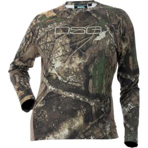 DOING SOMETHING GREAT Women’s Ultra Lightweight Hunting Shirts | Moisture Wicking, Quick Dry, UPF 50+ Protection(Realtree Apx)