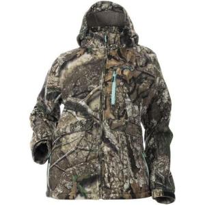 DSG Outerwear Women’s Ella 3.0 Hunting Jacket | Mild Climate, Windproof Sherpa-Lined Coat with Removable Hood & DWR Finish(Realtree Apx 3.0)