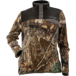 DSG Outerwear Women’s Gianna 2.0 Fleece Pullover – Warm Micro Fleece Hunting & Casual Mid-Layer(Rt Edge/Charcoal)