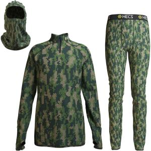 HECS Hunting-High Performance Base Layer-Underwear with Patented Technology for Deer, Big Game & Turkey Hunting(Everywhere Green)