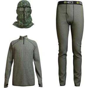 HECS Hunting-High Performance Base Layer-Underwear with Patented Technology for Deer, Big Game & Turkey Hunting(Olive)