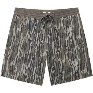 Mossy Oak Men’s Swim Trunks 8″ | UPF Resistant & Quick Dry Shorts with Mesh Pockets(Bottomland Sand)