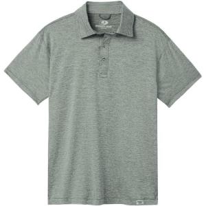 Mossy Oak Polo Sun Shirt for Men with UV Protection for Golf, Fishing, Hiking, or Casual(Pine Needle)