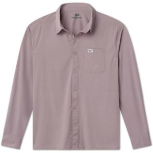 Mossy Oak Tibbee Everyday Long Sleeve Men’s Fishing Shirt with UV Protection – Lightweight & Quick-Drying(Petal)