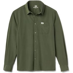 Mossy Oak Tibbee Everyday Long Sleeve Men’s Fishing Shirt with UV Protection – Lightweight & Quick-Drying(Pine Needle)