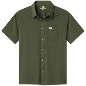 Mossy Oak Tibbee Everyday Men’s Short Sleeve Fishing Shirt with UV Protection – Lightweight & Quick-Drying(Pine Needle)