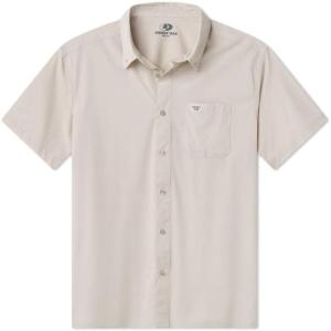 Mossy Oak Tibbee Everyday Men’s Short Sleeve Fishing Shirt with UV Protection – Lightweight & Quick-Drying(Sand Dollar)