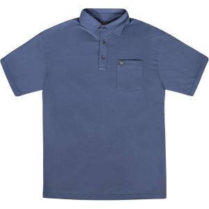 Mossy Oak Tombigbee Lightweight Bamboo Viscose Polo Shirt for Men(Bluefin)