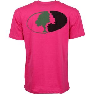 Mossy Oak Traditional Logo Cotton Blend Unisex T-Shirt(Safety Pink)