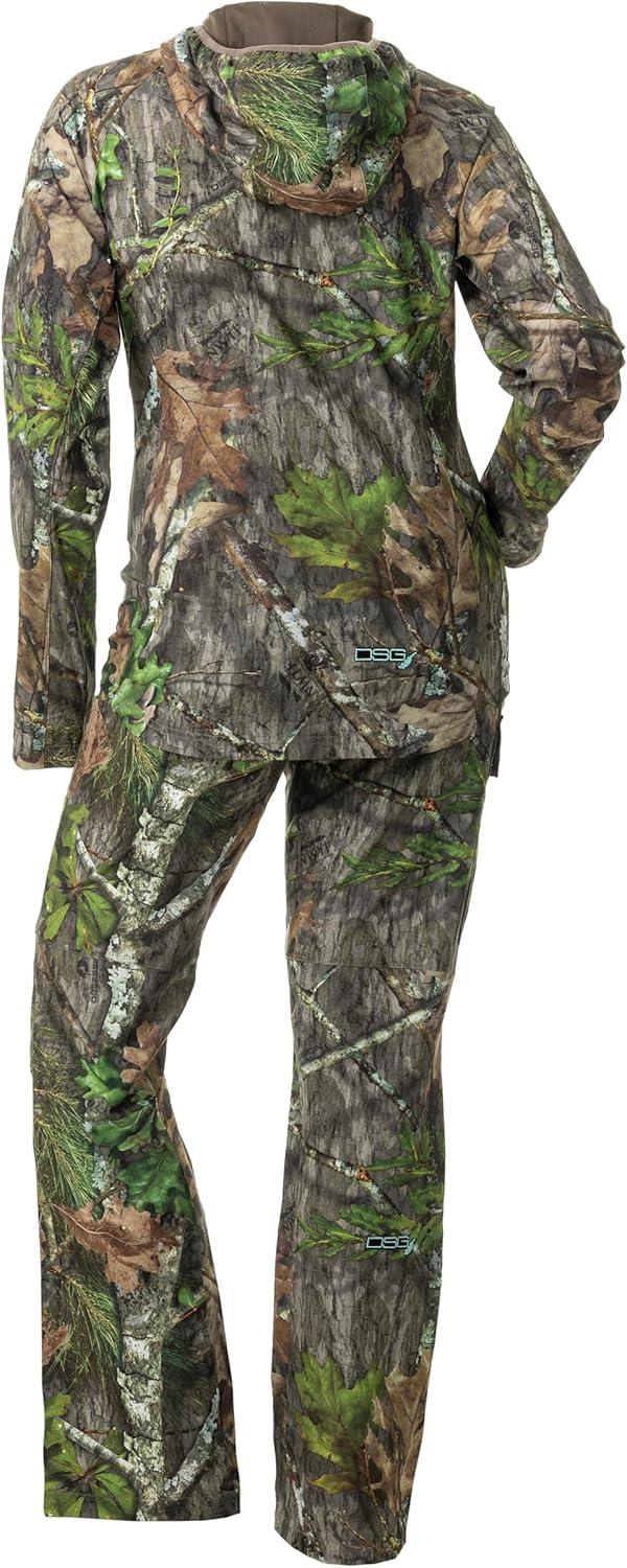 imageDOING SOMETHING GREAT Womens Bexley 30 Pullover Hunting Shirts Warm Climate Ultra LightWeight DWR TreatedMossy Oak Obsession 30