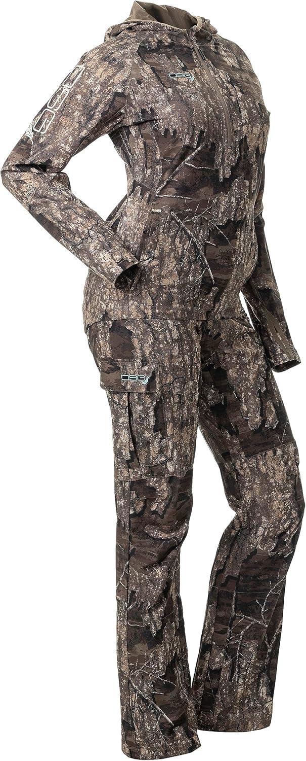 imageDOING SOMETHING GREAT Womens Bexley 30 Pullover Hunting Shirts Warm Climate Ultra LightWeight DWR TreatedRealtree Timber 30