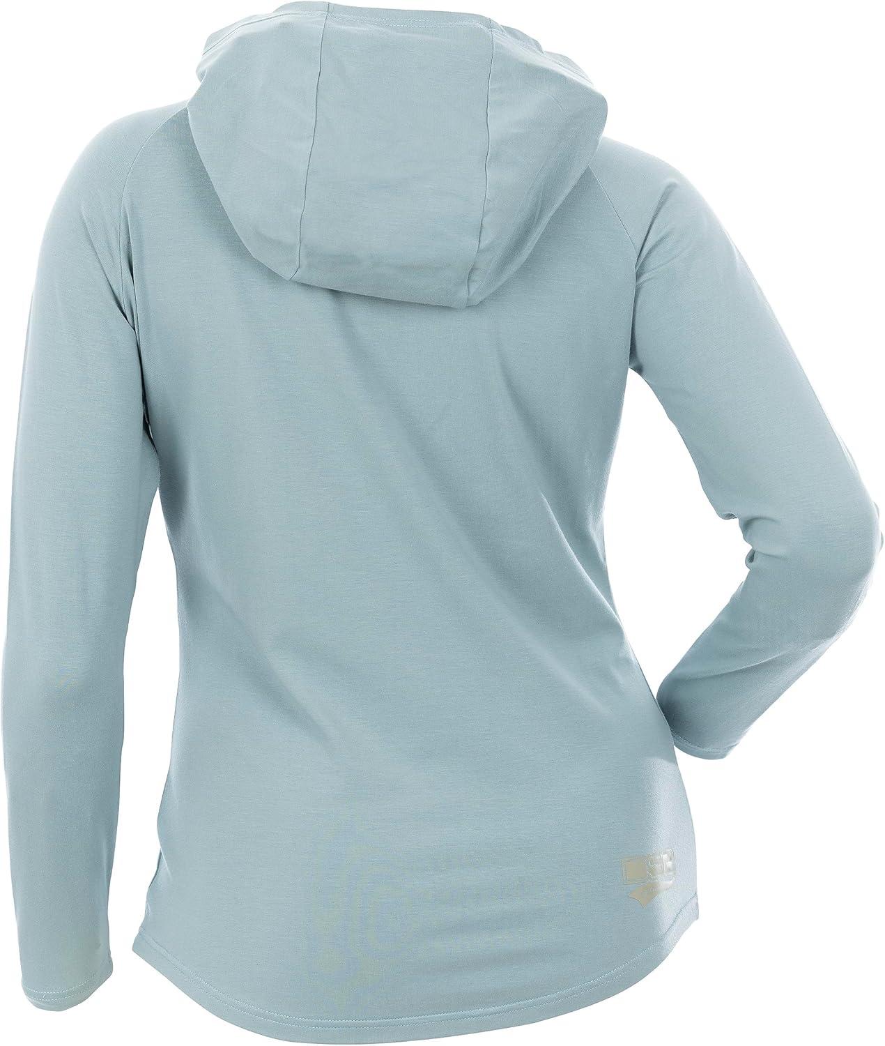 imageDSG Outerwear Womens Bamboo Hooded Shirt Long Sleeve UPF 30 Sun Protection Lightweight Performance HoodieAntique Teal