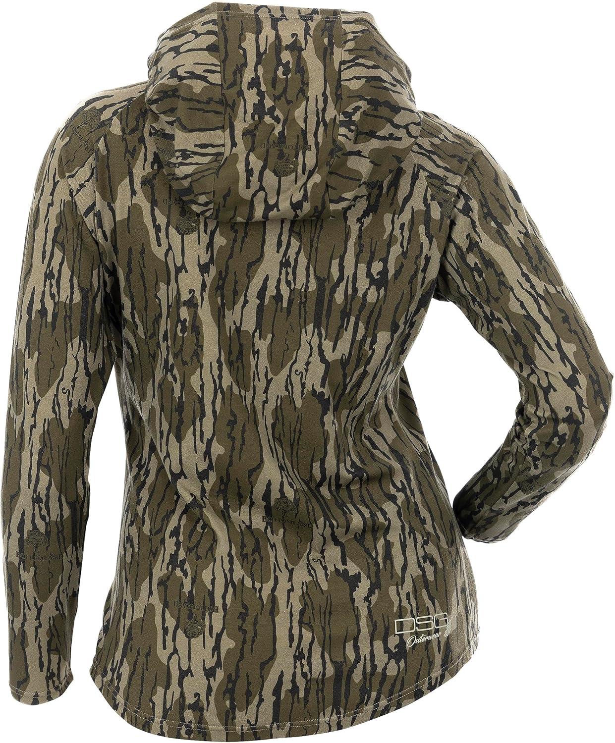 imageDSG Outerwear Womens Bamboo Hooded Shirt Long Sleeve UPF 30 Sun Protection Lightweight Performance HoodieMo Bottomland Original