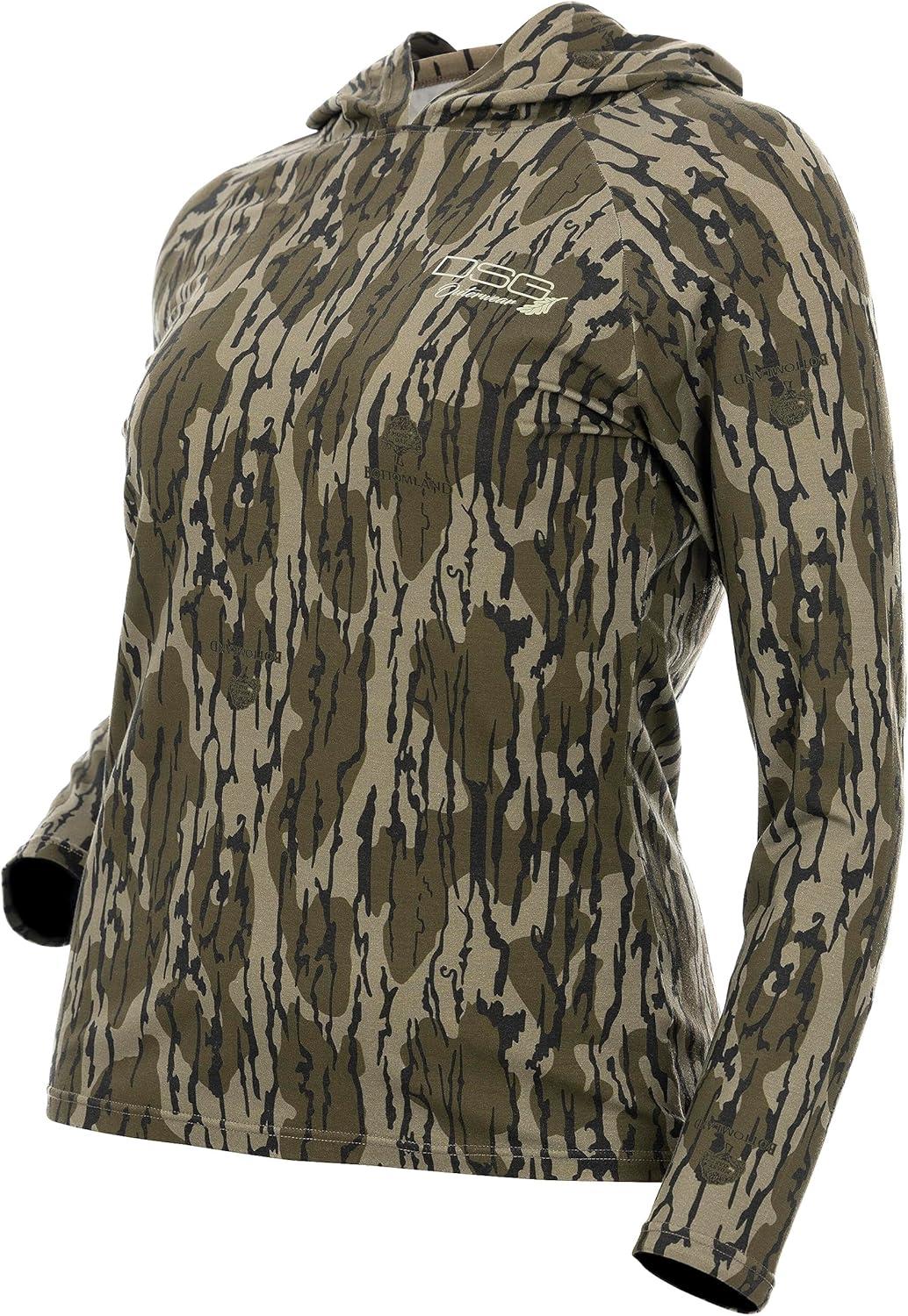 imageDSG Outerwear Womens Bamboo Hooded Shirt Long Sleeve UPF 30 Sun Protection Lightweight Performance HoodieMo Bottomland Original