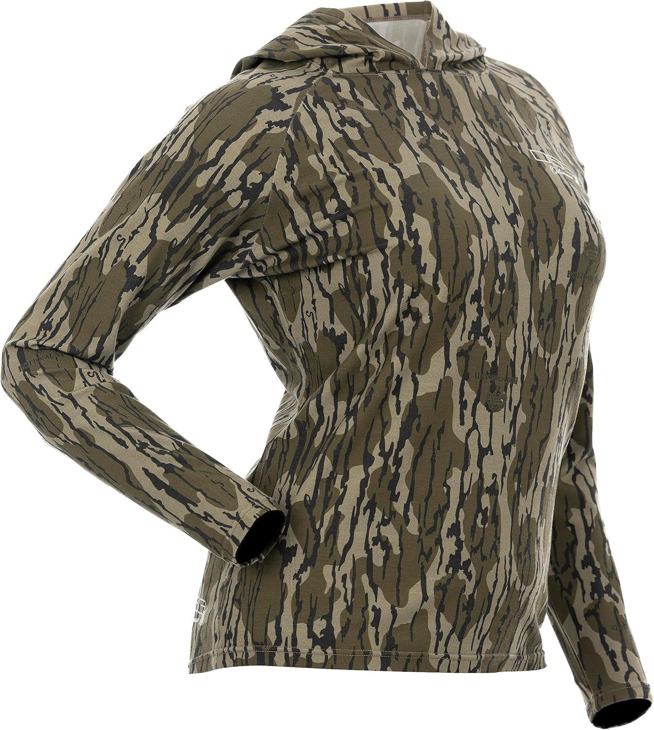 imageDSG Outerwear Womens Bamboo Hooded Shirt Long Sleeve UPF 30 Sun Protection Lightweight Performance HoodieMo Bottomland Original