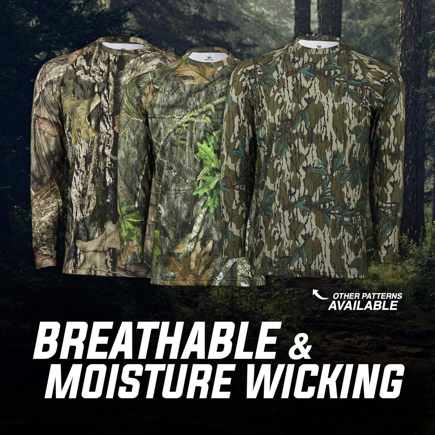 imageMossy Oak Camo Hunting Shirts for Men Long SleeveBottomland