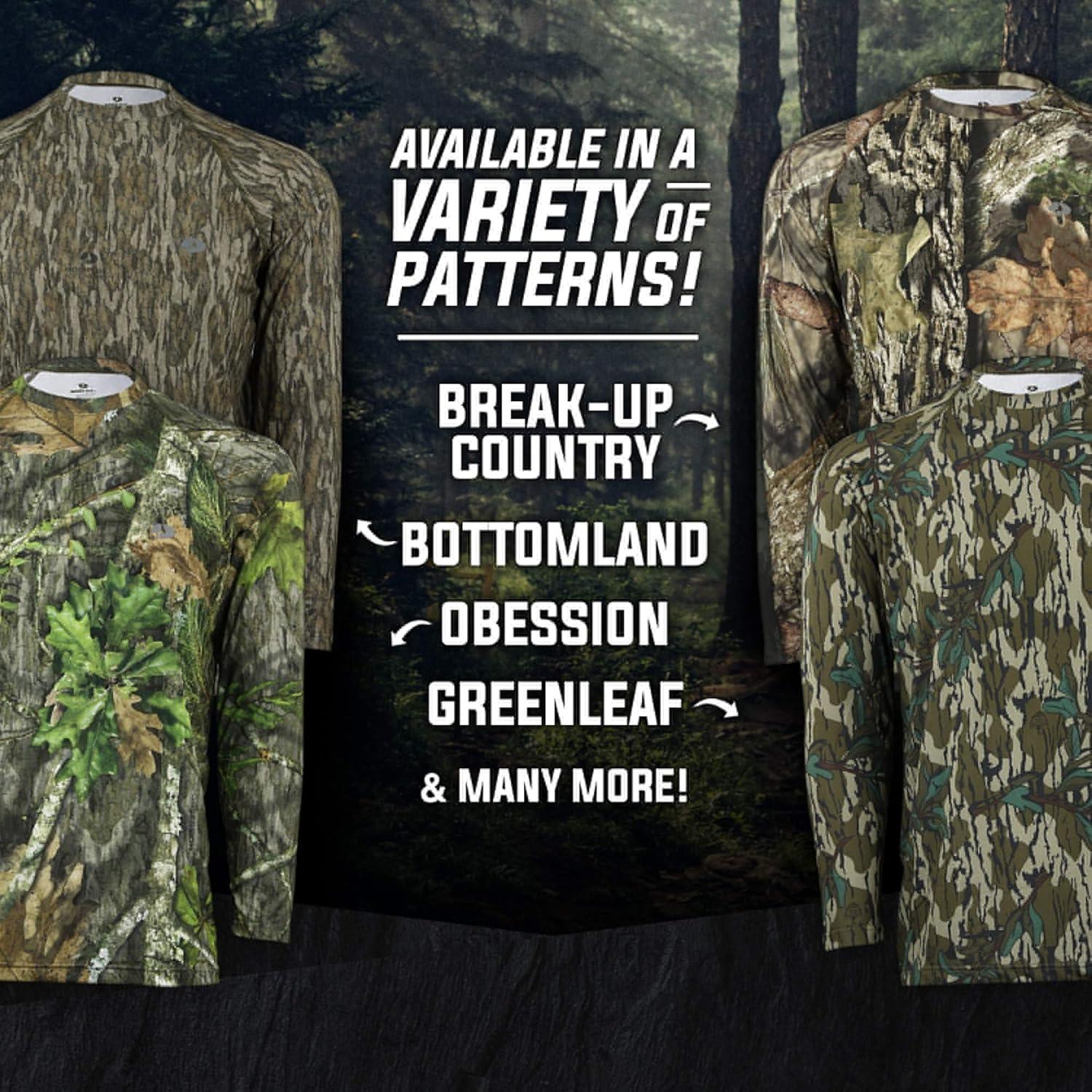 imageMossy Oak Camo Hunting Shirts for Men Long SleeveBottomland