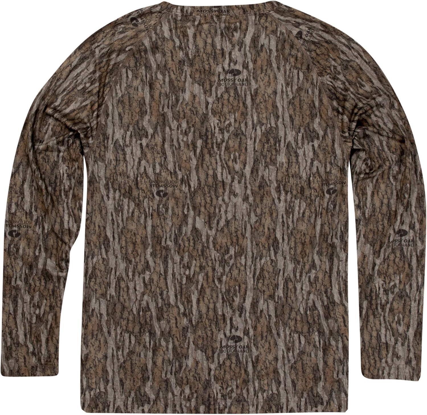 imageMossy Oak Camo Hunting Shirts for Men Long SleeveBottomland