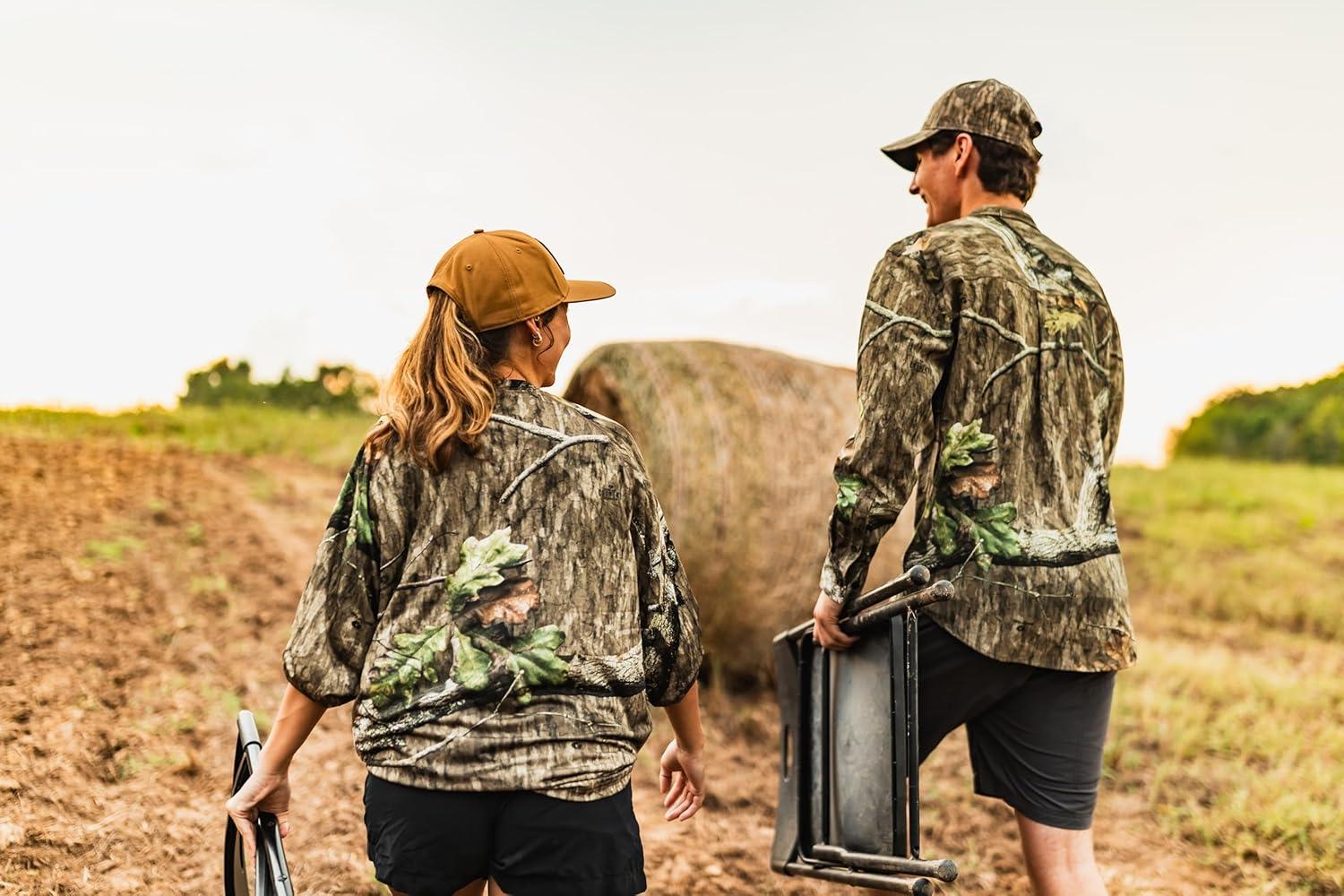 imageMossy Oak Camo Hunting Shirts for Men Long SleeveOriginal Bottomland