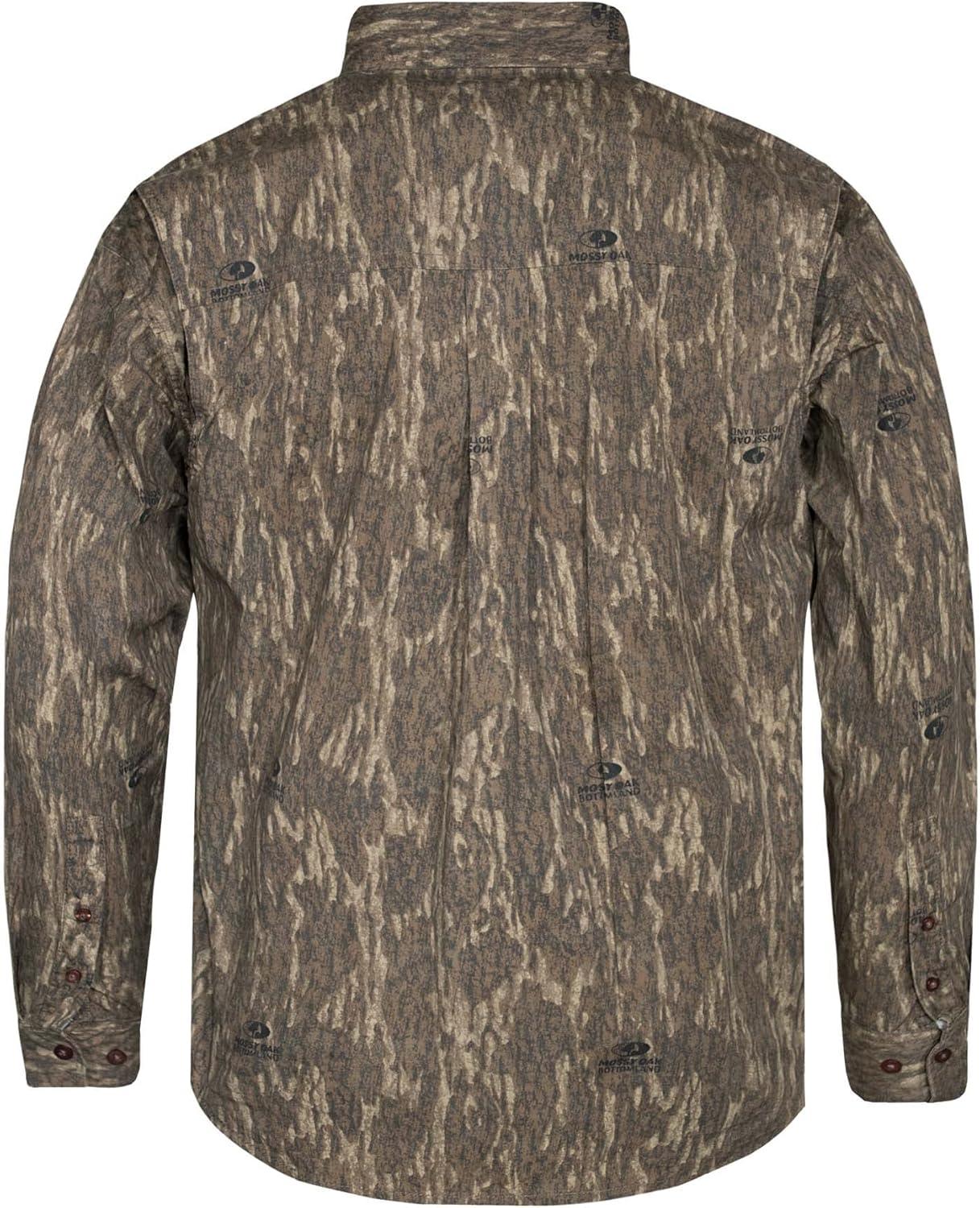 imageMossy Oak unisexadult mens Mens Long Sleeve Camo Hunting Shirts Cotton MillBottomland