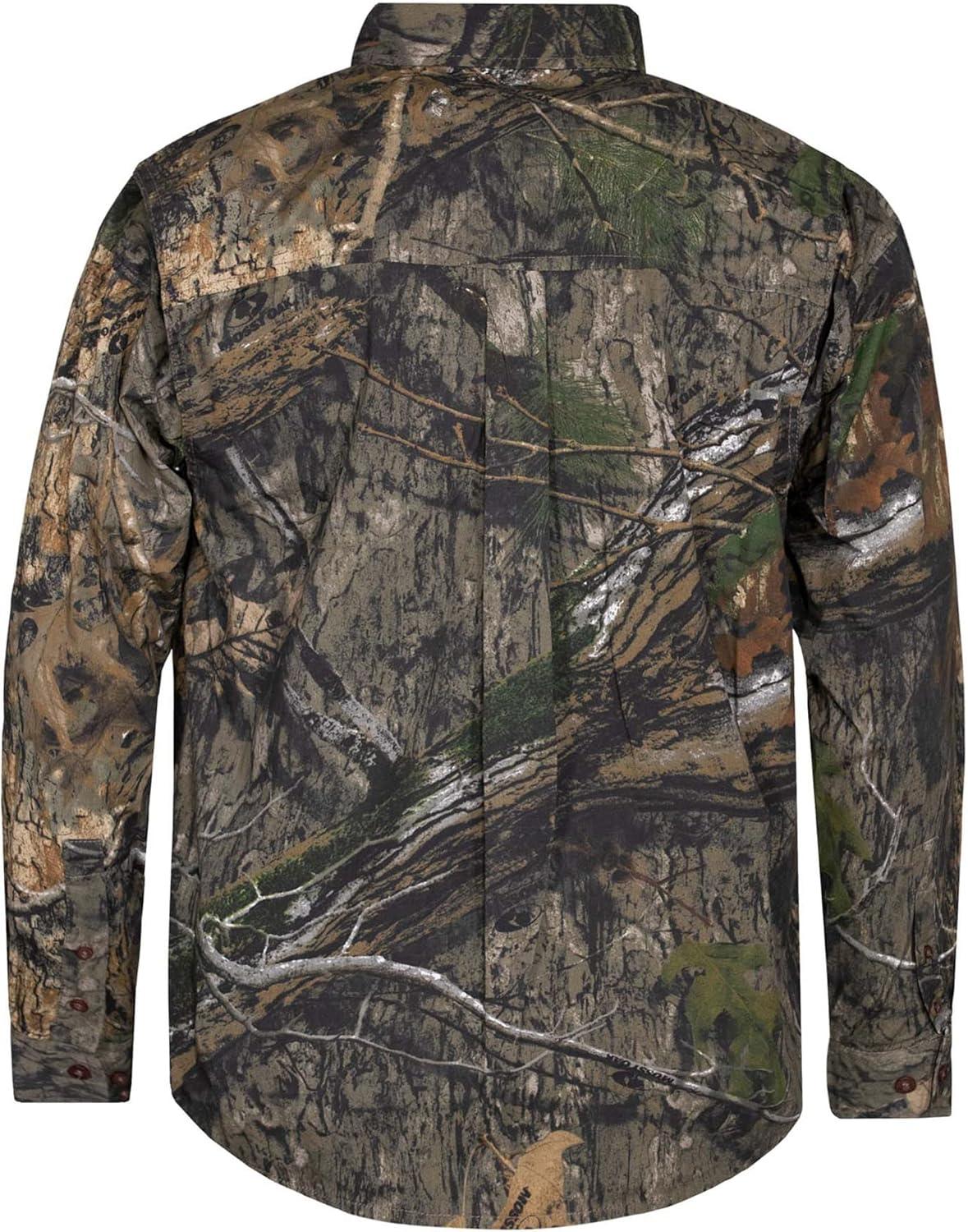 imageMossy Oak unisexadult mens Mens Long Sleeve Camo Hunting Shirts Cotton MillCountry Dna