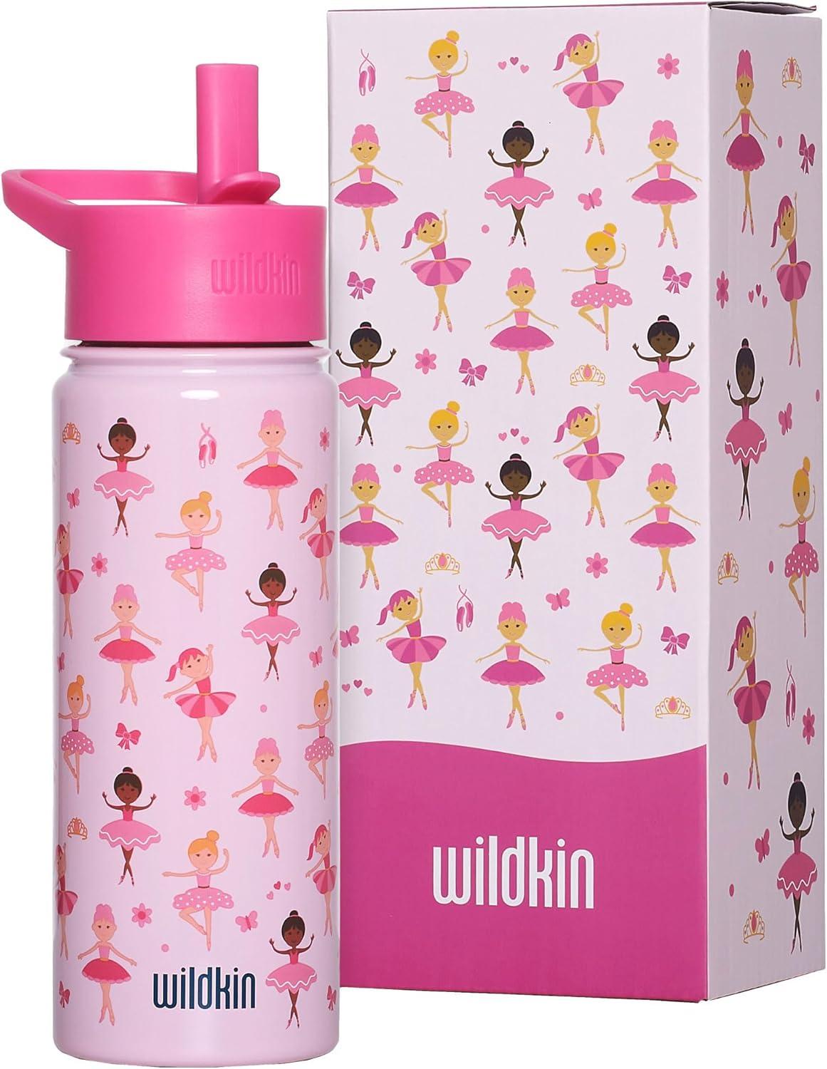 imageWildkin Mossy Oak 32oz Kids Water Bottle Leakproof VacuumInsulated Durable EasyClean Bottom LandBallerina
