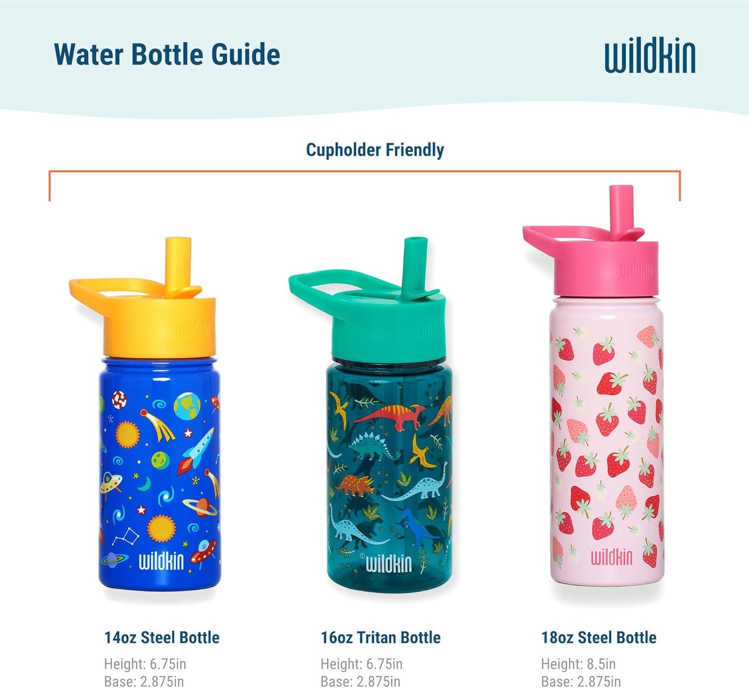 imageWildkin Mossy Oak 32oz Kids Water Bottle Leakproof VacuumInsulated Durable EasyClean Bottom LandBlack and White Checkered