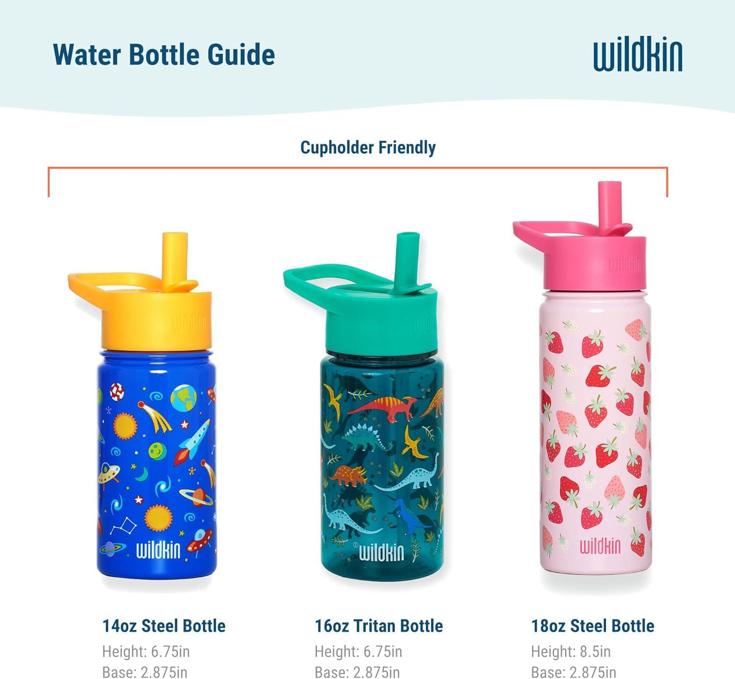 imageWildkin Mossy Oak 32oz Kids Water Bottle Leakproof VacuumInsulated Durable EasyClean Bottom LandBlack and White Checkered