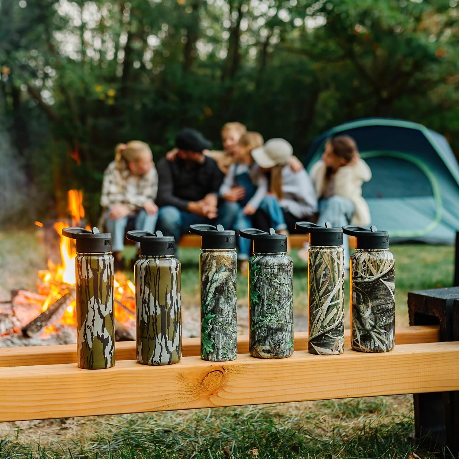 imageWildkin Mossy Oak 32oz Kids Water Bottle Leakproof VacuumInsulated Durable EasyClean Bottom LandMossy Oak Obsession