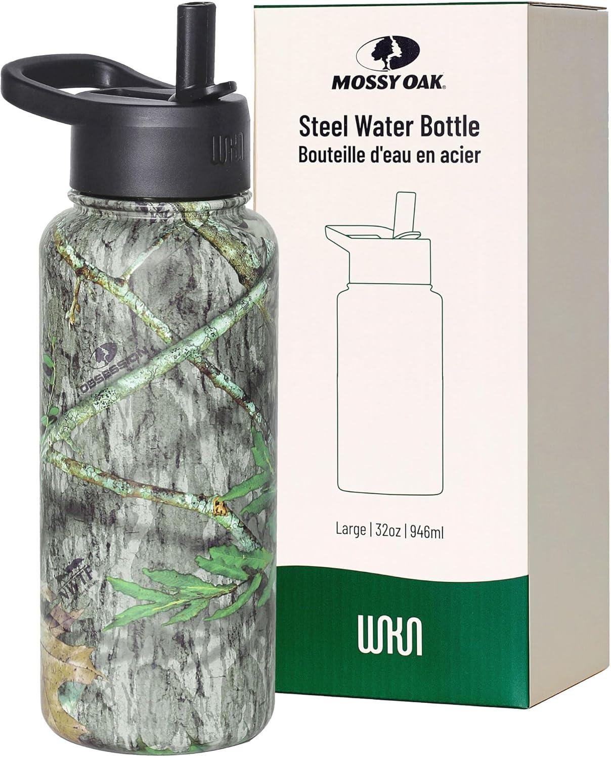 imageWildkin Mossy Oak 32oz Kids Water Bottle Leakproof VacuumInsulated Durable EasyClean Bottom LandMossy Oak Obsession