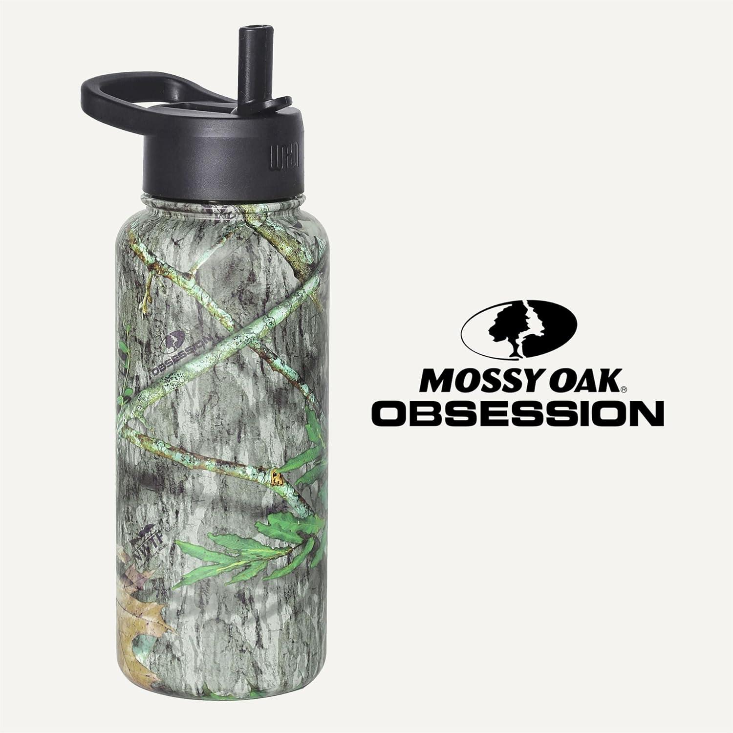 imageWildkin Mossy Oak 32oz Kids Water Bottle Leakproof VacuumInsulated Durable EasyClean Bottom LandMossy Oak Obsession