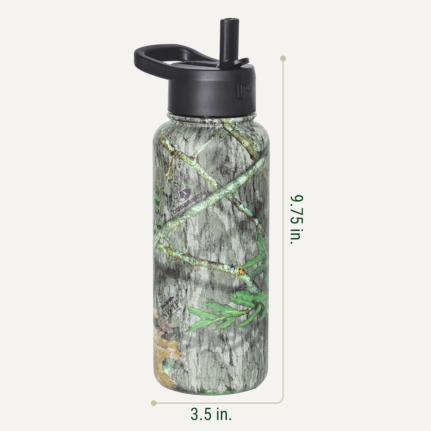 imageWildkin Mossy Oak 32oz Kids Water Bottle Leakproof VacuumInsulated Durable EasyClean Bottom LandMossy Oak Obsession
