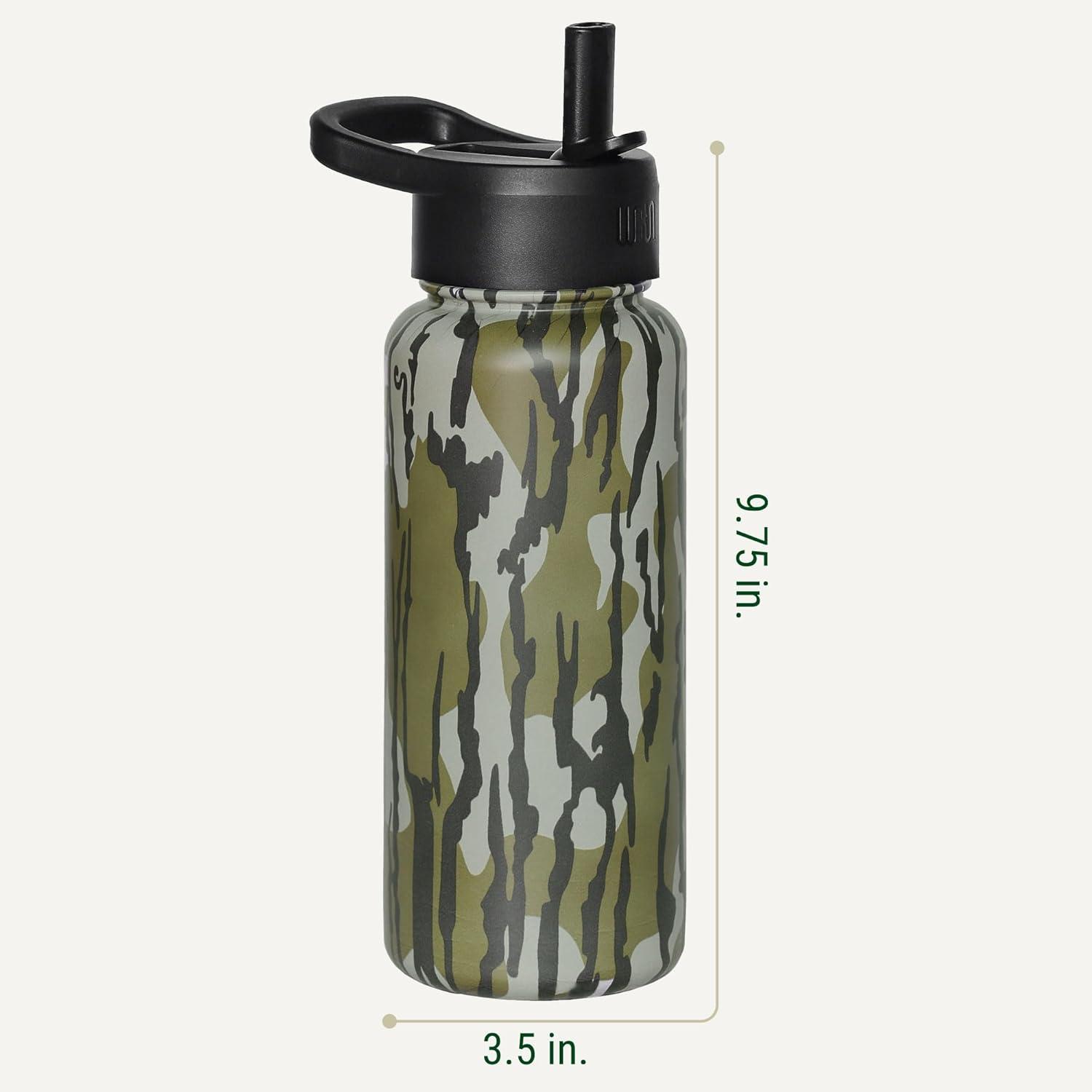 imageWildkin Mossy Oak 32oz Kids Water Bottle Leakproof VacuumInsulated Durable EasyClean Bottom LandMossy Oak Original Bottomland