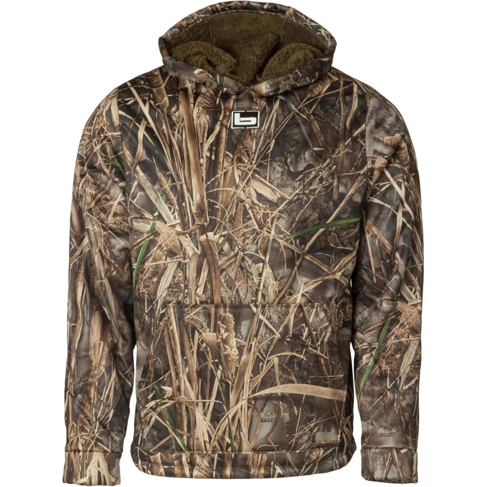 imageBanded Gear Atchafalaya Hoodie Pullover  Hooded Sweatshirt  Coral Fleece LinedRealtree Max7 Camo