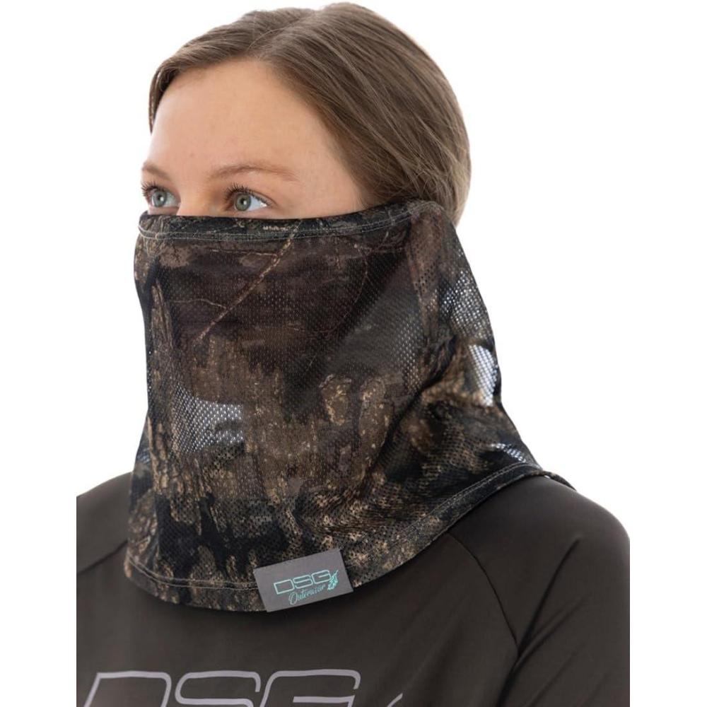imageDOING SOMETHING GREAT DSG Outerwear Womens Mesh Hunting Face Mask  Lightweight Breathable Mask with DWR FinishRealtree Timber