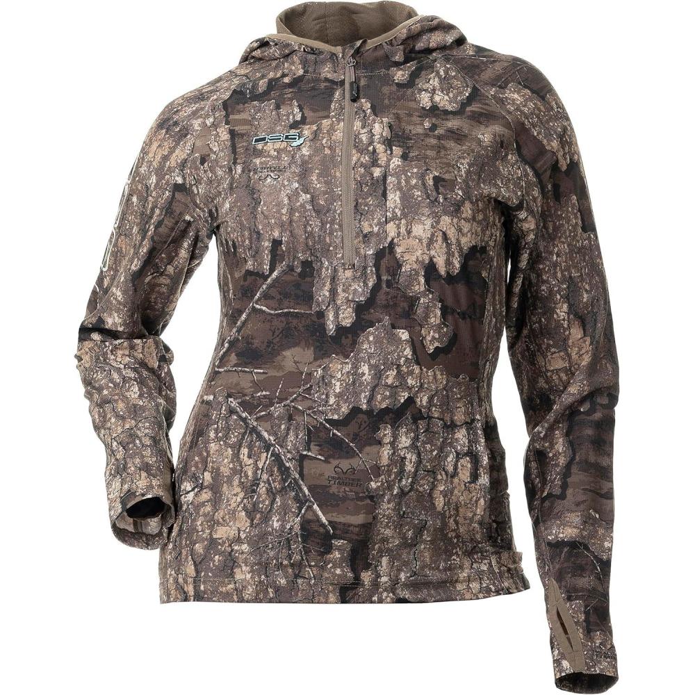 imageDOING SOMETHING GREAT Womens Bexley 30 Pullover Hunting Shirts Warm Climate Ultra LightWeight DWR TreatedRealtree Timber 30