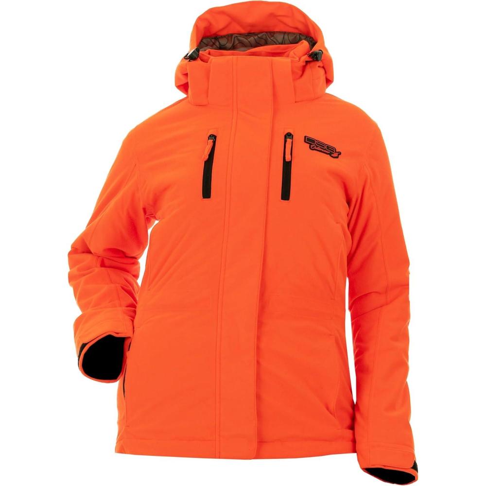 imageDSG Outerwear Womens Kylie 50 3in1 Hunting Jacket Waterproof Insulated Camo Blaze with Zip in Fleece LinerBlaze Orange 60