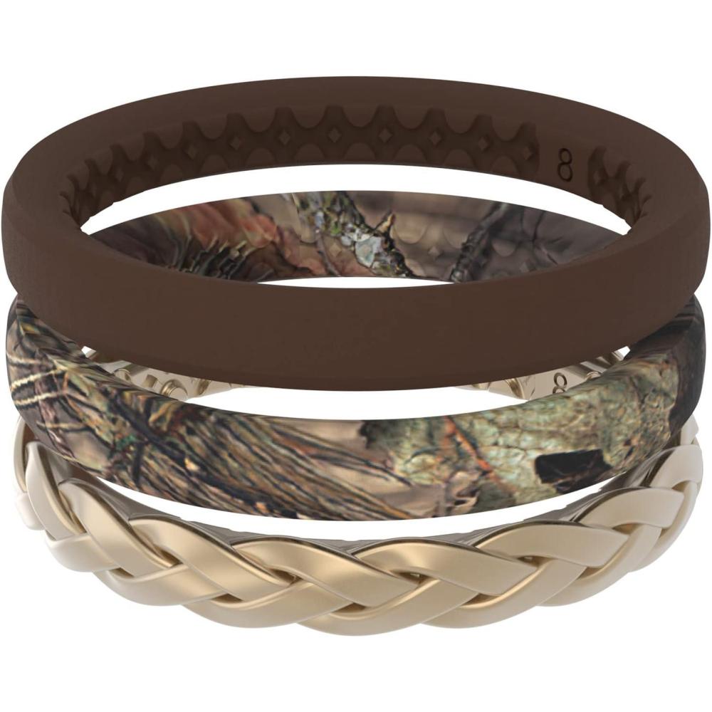imageGroove Life Mossy Oak Womens Camo Silicone Ring  Breathable Rubber Wedding Rings for Women Lifetime Coverage Unique Design Comfort Fit RingBreakup Country Stackable