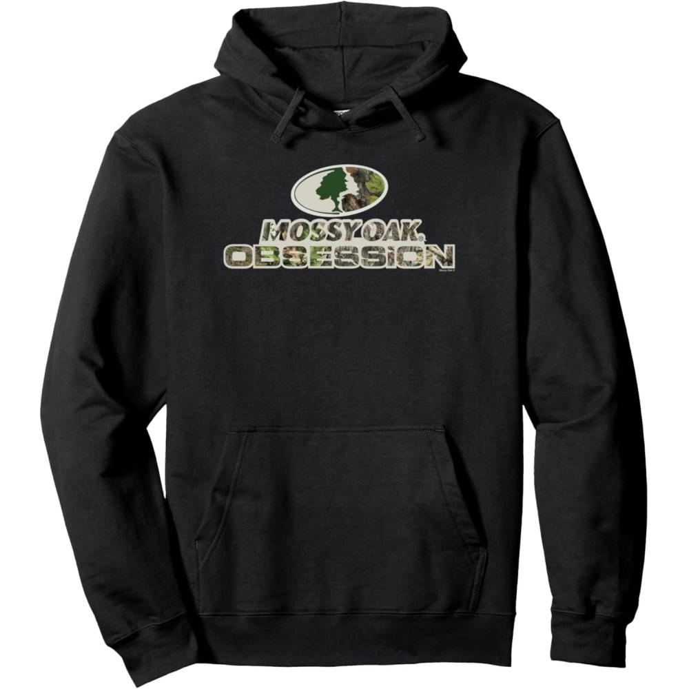 imageMossy Oak Obsession Camouflage Classic Outdoors Logo Pullover HoodieBlack