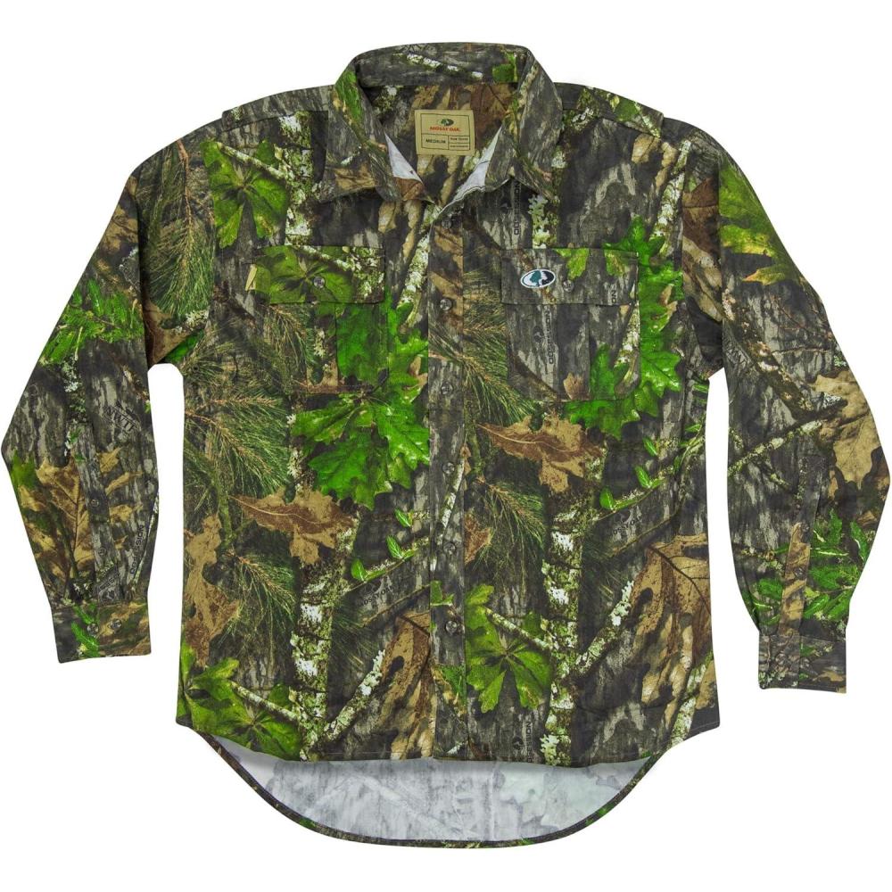 imageMossy Oak unisexadult mens Mens Long Sleeve Camo Hunting Shirts Cotton MillObsession