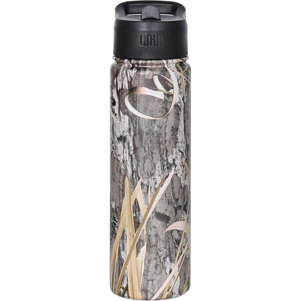 imageWildkin Mossy Oak 32oz Kids Water Bottle Leakproof VacuumInsulated Durable EasyClean Bottom LandMossy Oak Shadow Grass Habitat
