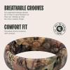 Groove Life Mossy Oak Thin Breakup Country Silicone Ring – Breathable Rubber Wedding Rings for Women, Lifetime Coverage, Unique Design, Comfort Fit Ring – Size 4