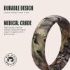 Groove Life Mossy Oak Thin Breakup Country Silicone Ring – Breathable Rubber Wedding Rings for Women, Lifetime Coverage, Unique Design, Comfort Fit Ring – Size 4
