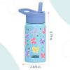Wildkin Mossy Oak 32oz Kids Water Bottle – Leakproof, Vacuum-Insulated, Durable, Easy-Clean – Bottom Land(Butterfly Garden Blue)