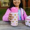 Wildkin Mossy Oak 32oz Kids Water Bottle – Leakproof, Vacuum-Insulated, Durable, Easy-Clean – Bottom Land(Pink and Gold Stars)
