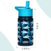 Wildkin Mossy Oak 32oz Kids Water Bottle – Leakproof, Vacuum-Insulated, Durable, Easy-Clean – Bottom Land(Sharks)