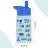 Wildkin Mossy Oak 32oz Kids Water Bottle – Leakproof, Vacuum-Insulated, Durable, Easy-Clean – Bottom Land(Trains  Planes & Trucks)