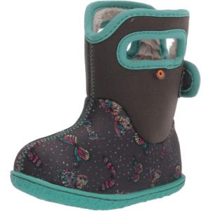 BOGS Baby Camo Boys’ Infant-Toddler Boot(Butterflies-dark Gray)
