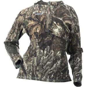DOING SOMETHING GREAT Women’s Bexley 3.0 Pullover Hunting Shirts | Warm Climate, Ultra Light-Weight, DWR Treated(Realtree Apx 3.0)