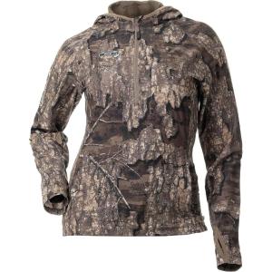 DOING SOMETHING GREAT Women’s Bexley 3.0 Pullover Hunting Shirts | Warm Climate, Ultra Light-Weight, DWR Treated(Realtree Timber 3.0)